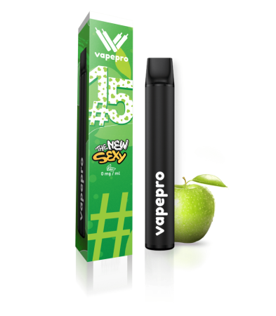 Kit - Green Apple #15, 1400 pufuri, Vapepro