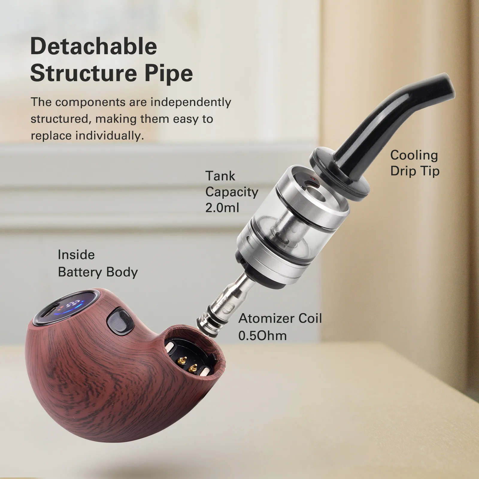 Kit E-pipe P6 Ebony, Kamry [4]