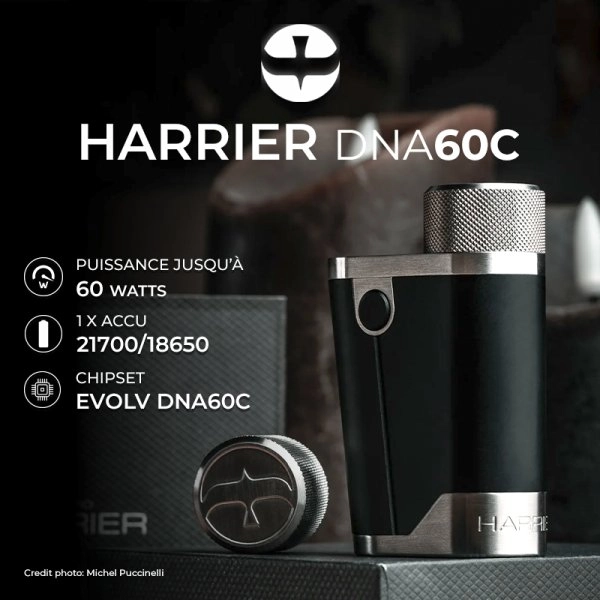 Mod Harrier DNA60C 21700/18650, Early Bird -  Classic Black [4]