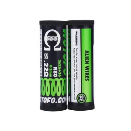 Rezistente D.I.Y - Ni80 Alien Prebuilt Coil 3*26+36G-0.22Ω, Wotofo