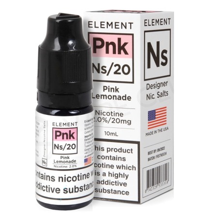 Element E-Liquid - Pink Lemonade 20mg, Element Salts 10ml