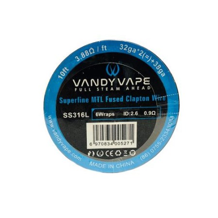 Vandy Vape - Rola Superfine MTL Fused Clapton SS316 32GAx2+38ga, Vandy Vape