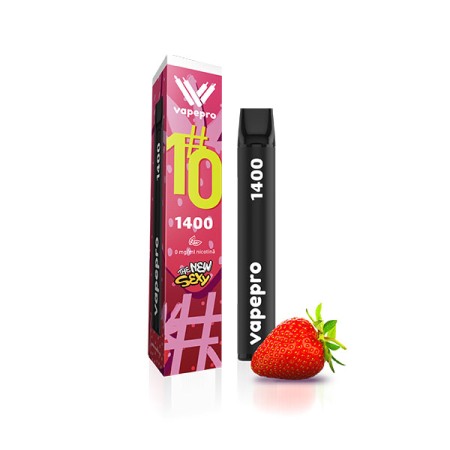 Kit - Strawberry Fusion #10, 1400 pufuri, Vapepro