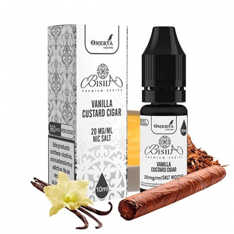 Omerta - Vanilla Custard Cigar, Omerta Bisha Salts 10ml