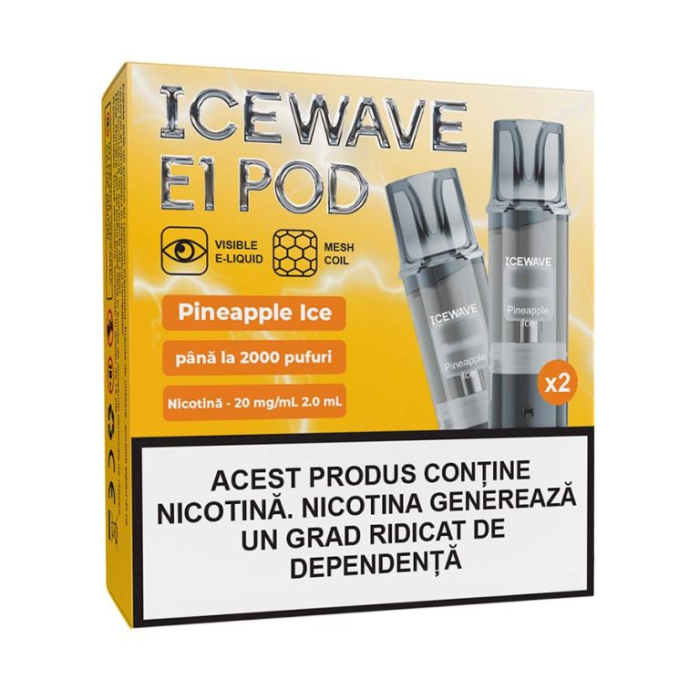 Cartus Icewave E1 Pod Pineapple Ice 2ml 20mg 2 Cartuse [2]