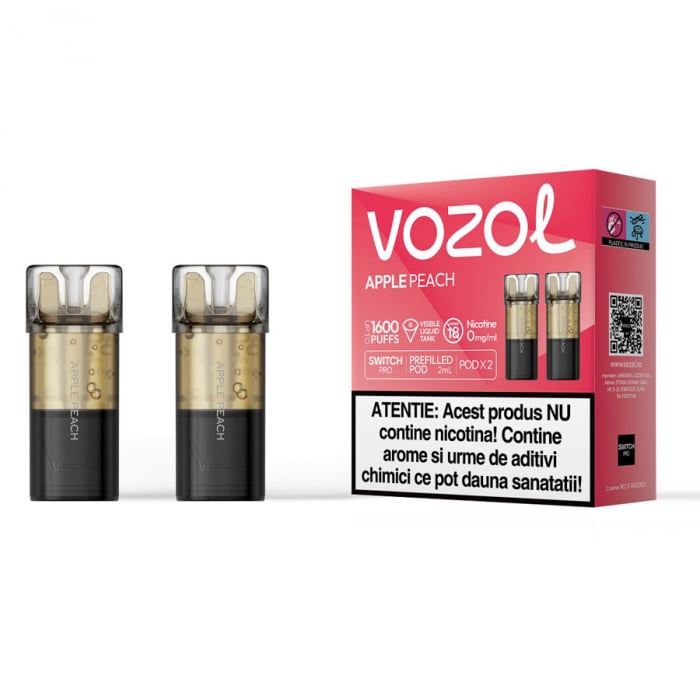 Cartus Vozol Switch Pro Apple Peach 0% 2 cartuse [1]