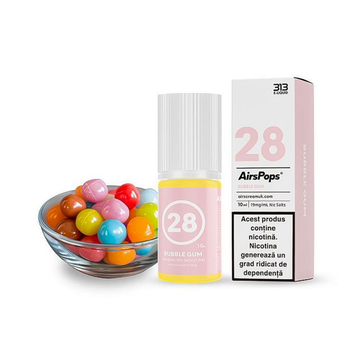 Lichid Bubble Gum 28 Nicsalt 19mg 10ml Airscream Airpops 313 [1]