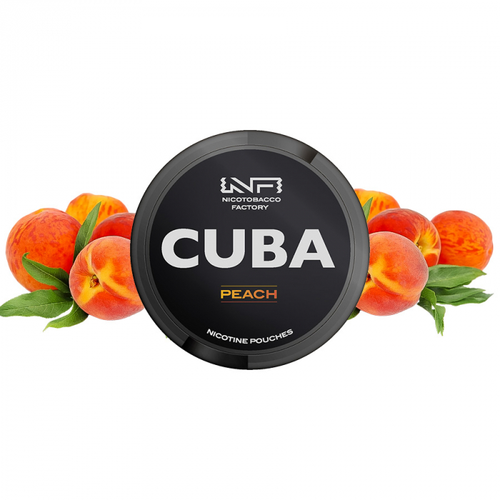 Pouch Nicotina Snus Cuba Black Peach 30mg/g (20mg/pouch) [1]
