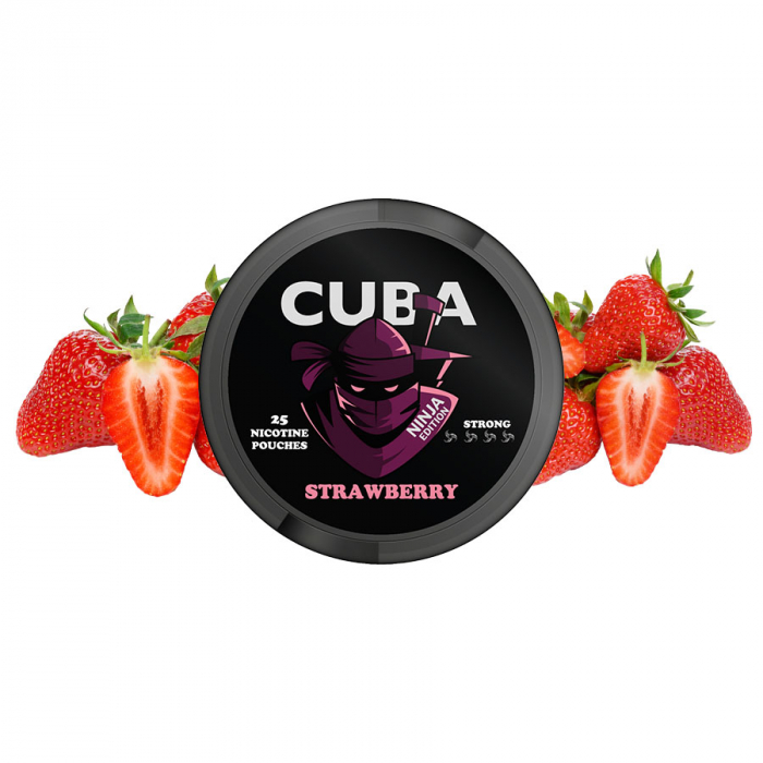 Pouch Nicotina Snus Cuba Ninja Strawberry 38.4mg/g (20mg/pouch) [1]