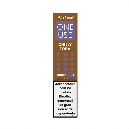 AIRSPOPS ONE - AirsPops One Use Chilly Toba Airscream 800 Puff 19mg