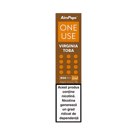 AIRSPOPS ONE - AirsPops One Use Virginia Toba Airscream 800 Puff 19mg