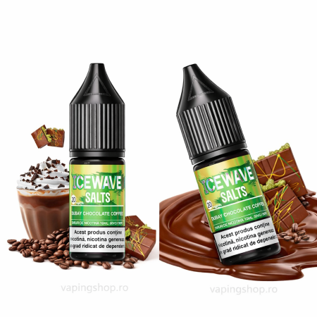 ICEWAVE - Lichid Icewave Salt Dubai Chocolate Coffee 10mg-20mg 10ml