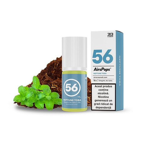 E-LICHIDE - Lichid Neptune Toba 56 Nicsalt 19mg 10ml Airscream Airpops 313