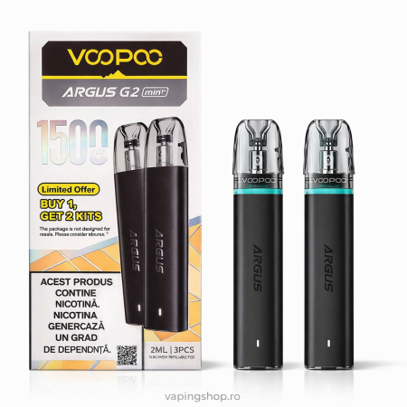VOOPOO - Pachet Kit Argus G2 Mini Plus Voopoo Midnight Black 1+1 Gratis