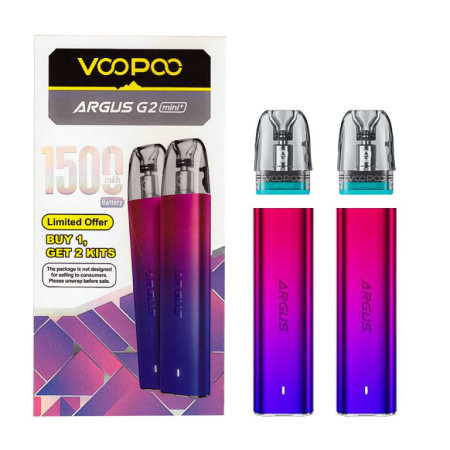PROMOȚII - Pachet Kit Argus G2 Mini Plus Voopoo Violet Red 1+1 Gratis