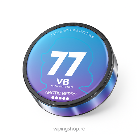 PROMOȚII - Pouch Nicotină Snus 77 VB Edition Mini Arctic Berry Extra Strong 40mg/g (20mg/pouch)