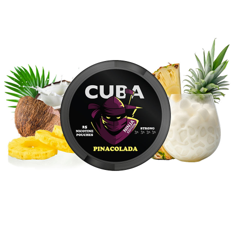 CUBA - Pouch Nicotina Snus Cuba Ninja Pinacolada 38.4mg/g (20mg/pouch)