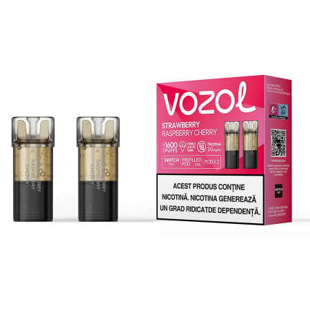 PROMOȚII - Vozol Switch Pro Strawberry Raspberry Cherry 2 cartuse