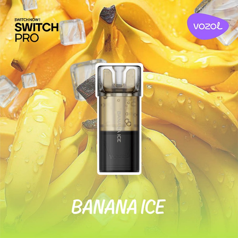 VOZOL SWITCH PRO BANANA ICE este un cartuș/capsulă de rezervă pentru narghilea electronică VOZOL, conceput pentru a-ți oferi o experiență de vaping bogată și savuroasă, cu aroma dulce și răcoritoare de banană. Preumplut cu 2 ml de e-Lichid cu 2% nicotină, acest cartuș îți va oferi până la 800 de pufuri pline de savoare, transformând fiecare moment de vaping într-o plăcere deosebită.  Capsula VOZOL Switch Pro Banana Ice este ideală pentru iubitorii de aromă de banană, având un gust intens și reconfortant. Datorită designului său de unică folosință, nu trebuie să îți faci griji cu privire la reumplere sau întreținere complicată, iar utilizarea este extrem de simplă. Acest cartuș este compatibil exclusiv cu dispozitivele VOZOL Switch Pro, garantând o experiență optimă de vaping.  Caracteristici și Beneficii: Cartuș de unică folosință, preumplut cu lichid pentru narghilea electronică VOZOL Switch Pro. Aromă delicioasă: Gustul proaspăt și dulce al bananei, cu o notă ușor răcoritoare, care îți va încânta simțurile la fiecare puf. 2 ml de e-Lichid cu 2% nicotină, ideal pentru utilizatorii care preferă o dozare moderată de nicotină, fără a compromite aroma. Durabilitate de până la 800 de pufuri, oferind o utilizare îndelungată și satisfăcătoare. Compatibilitate exclusivă cu VOZOL Switch Pro, un sistem inovativ de vaping creat pentru a maximiza confortul și performanța. Design ergonomic: Cartușul compact se potrivește perfect în dispozitiv, asigurând un flux de aer optim și o experiență de vaping plăcută. Fără bătăi de cap: Cartușul preumplut se schimbă rapid și ușor, fără riscuri de scurgeri sau complicații. De ce să alegi VOZOL Switch Pro Banana Ice? Acest cartuș VOZOL este ideal pentru iubitorii de aromă de banană care caută o experiență de vaping plăcută și relaxantă. Fiecare puf îți va oferi o senzație dulce și răcoritoare, perfectă pentru momentele de relaxare.  Specificații Tehnice: Capacitate e-Lichid: 2 ml Concentrație nicotină: 2% (20 mg/ml) Număr de pufuri: Aproximativ 800 Compatibilitate: Narghilea electronică VOZOL Switch Pro Arome disponibile: Banane Conținut pachet: 2 cartușe VOZOL Switch Pro Banana Ice Avantaje și Beneficii: Vaping fără complicații: Fără necesitatea reumplerii, cartușul este gata de utilizare imediat. Aromă intensă și satisfăcătoare: Fiecare puf oferă o explozie de aromă proaspătă și dulce. Design practic: Capsule ușor de schimbat, perfecte pentru utilizatorii în mișcare. Durată lungă de viață: Fiecare cartuș asigură până la 800 de pufuri, făcându-l ideal pentru utilizare de lungă durată. Cumpără acum VOZOL Switch Pro Banana Ice și bucură-te de o experiență de vaping unică, cu un cartuș creat pentru confort și savoare! Cuvinte cheie: cartuș VOZOL, capsulă VOZOL Switch Pro, rezervă narghilea electronică, lichid e-Lichid 2% nicotină, narghilea VOZOL 800 pufuri, aromă banană, rezervă lichid narghilea, capsulă vaping VOZOL, dispozitiv vaping de unică folosință, narghilea VOZOL Switch Pro.