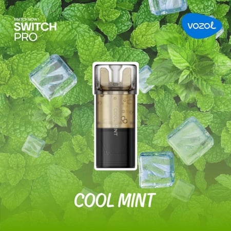VOZOL SWITCH PRO COOL MINT este un cartus capsula rezerva narghilea VOZOL de unica folosinta preumplut cu 2 ml de e-Lichid cu 2% nicotina suficient pentru a savura pana la 800 pufuri cu o aroma delicioasa de menta .Sistemul inovator de atomizare si mustiucul ergonomic iti ofera un confort deosebit in timp ce vapezi