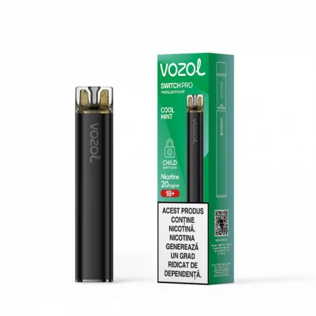 Narghilea electronica reincarcabila SWITCH PRO COOL MINT VOZOL, Vape. Puff Bar, Dispozitiv de Vapat Vozol