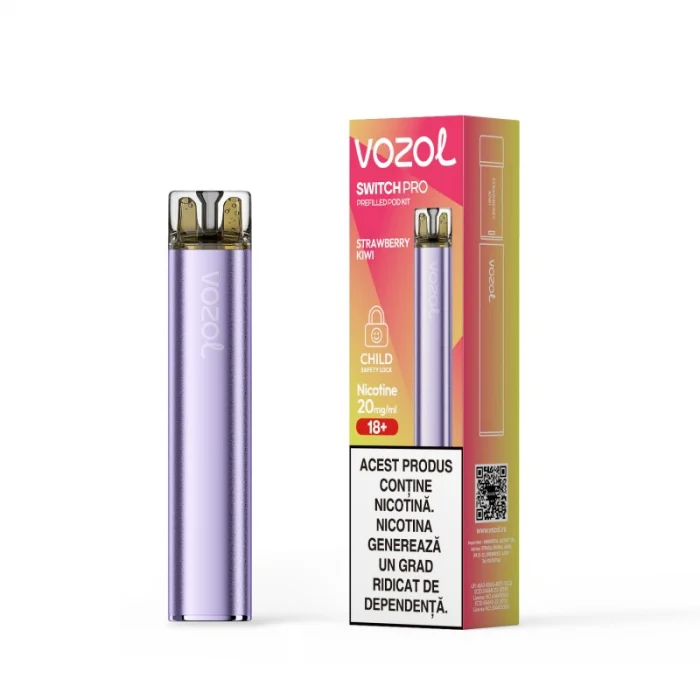VAPE VOZOL SWITCH PRO STRAWBERRY KIWI: Un Mix Savuros de Căpșuni și Kiwi  Dacă ești în căutarea unei experiențe de vaping vibrantă și plină de savoare, VAPE VOZOL SWITCH PRO STRAWBERRY KIWI este alegerea ideală. Acest dispozitiv de unică folosință aduce împreună aromele dulci ale căpșunilor cu aciditatea proaspătă a kiwi-ului, creând un mix delicios care îți va încânta papilele gustative. Fiecare puf este o călătorie în lumea fructelor, perfectă pentru a-ți răcori simțurile și a-ți îmbunătăți starea de spirit.  Ce Este VAPE VOZOL SWITCH PRO STRAWBERRY KIWI? VAPE VOZOL SWITCH PRO STRAWBERRY KIWI este un vape de unică folosință, preumplut cu un e-lichid aromat care combină dulceața căpșunilor cu notele acrișoare ale kiwi-ului. Cu o capacitate de până la 6000 de pufuri, acest dispozitiv îți oferă posibilitatea de a te bucura de o experiență fructată pentru o perioadă extinsă, fără a face compromisuri în ceea ce privește calitatea.  Caracteristici Principale ale VAPE VOZOL SWITCH PRO STRAWBERRY KIWI Aromă Unică și Revigorantă: Mixul de căpșuni și kiwi oferă o experiență de vaping fresh și echilibrată, perfectă pentru orice moment al zilei. Până la 6000 de Pufuri: Capacitatea mare de e-lichid asigură o utilizare îndelungată, astfel încât să te poți bucura de fiecare puf fără griji. Design Compact și Elegant: VAPE VOZOL SWITCH PRO este ușor de transportat și are un aspect modern, ideal pentru utilizarea zilnică. Tehnologie Avansată de Atomizare: Sistemul de atomizare asigură o eliberare uniformă a aromelor, garantând vapori densi și o aromă intensă. De Ce Să Alegi VAPE VOZOL SWITCH PRO STRAWBERRY KIWI? Experiență Fructată Delicioasă: Aromele îmbinate de căpșuni dulci și kiwi acrișor sunt perfecte pentru cei care adoră gusturile vibrant-fructate. Ideal pentru Orice Ocazie: Fie că ești acasă, în oraș sau la o petrecere, acest vape adaugă o notă de prospețime și bucurie în fiecare moment. Ușor de Utilizat: Fără butoane sau setări complicate, este gata de utilizare imediat. Tot ce trebuie să faci este să inhalezi și să te bucuri de aromă. Aroma și Senzațiile VAPE VOZOL SWITCH PRO STRAWBERRY KIWI Căpșuni: Aroma dulce și suculentă a căpșunilor oferă o notă de familiaritate și căldură, evocând amintiri de zile însorite. Kiwi: Gustul proaspăt și acid al kiwi-ului adaugă o dimensiune vibrantă mixului, creând un echilibru perfect între dulce și acrișor. Cum și Când să Folosești VAPE VOZOL SWITCH PRO STRAWBERRY KIWI? Pe Timp de Vară: Această aromă este perfectă pentru zilele călduroase, oferind o senzație de răcorire instantanee și plăcută. La Petreceri sau Întâlniri: Adaugă o notă de savoare și distracție la evenimentele tale sociale cu aromele sale fructate și energice. În Momentele de Relaxare: Savurează fiecare puf în timp ce te relaxezi acasă, lăsând aromele să te transporte într-o lume plină de bucurie. Tehnologie și Performanță VAPE VOZOL SWITCH PRO STRAWBERRY KIWI este echipat cu o tehnologie avansată de atomizare, care asigură vapori densi și arome intense. Cu o baterie puternică și o capacitate mare de e-lichid, acest dispozitiv oferă o performanță constantă, fără a pierde din intensitatea aromelor.  Concluzie: VAPE VOZOL SWITCH PRO STRAWBERRY KIWI este alegerea perfectă pentru iubitorii de arome fresh și fructate. Cu un mix delicios de căpșuni și kiwi, acest dispozitiv de unică folosință transformă fiecare puf într-o experiență savuroasă. Nu rata ocazia de a savura această aromă revitalizantă și adaugă un strop de bucurie zilei tale!