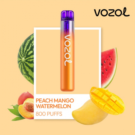 Narghilea electronica Neon 800 Peach Mango Watermelon vozol -  narghilea electronica de unica folosinta vapi vape puff bar cu 800 de pufuri cu nicotina