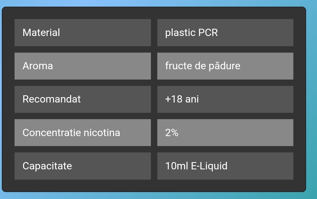 VOZOL SALT SOUR BERRIES Solutie Lichid pentru narghilea tigara electronică, sticluta cu 10 ml de Lichid Vozol cu 2% nicotina, solutie de vapat cu aroma de fructe de pădure, oferta pret !