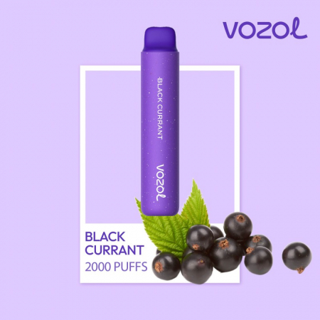 VOZOL Star 2000 Black Currant: Narghilea Electronică Vozol de Unică Folosință Fără Nicotină cu 2000 de pufuri