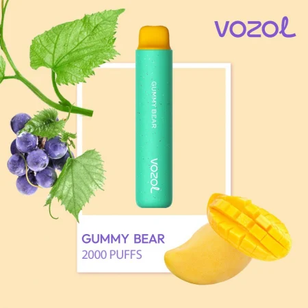 VOZOL Star 2000 Gummy Bear: Narghilea Electronică Vozol de Unică Folosință Fără Nicotină cu 2.000 de pufuri