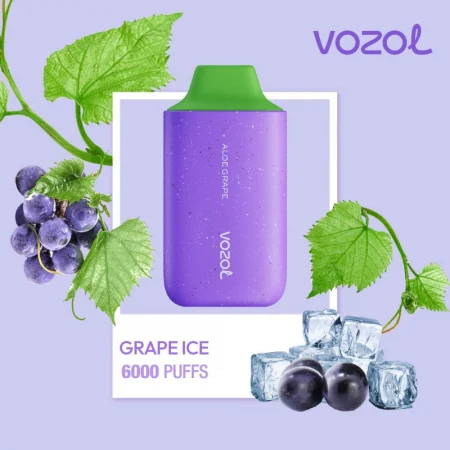 Vozol Star 6000 Aloe Grape - Narghilea electronica Vozol de unica folosinta cu 6000 pufuri fara nicotina