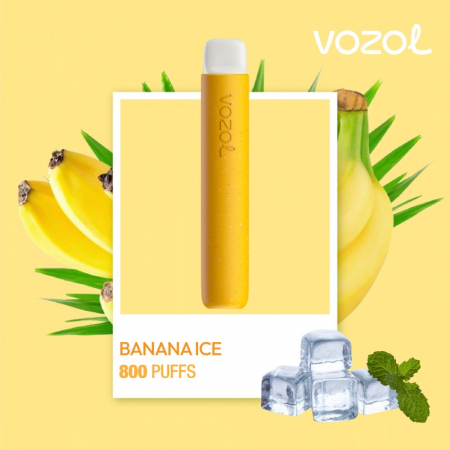 Vozol Star 800 Banana Ice: Narghilea Electronică de Unică Folosință Vozol cu aroma de banane si gheata