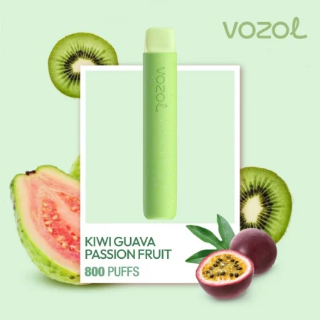 Vozol Star 800 Kiwi Guava Passion Fruit: Narghilea Electronică de Unică Folosință Vozol cu aroma de Kiwi, Guava si Fructul Pasiunii
