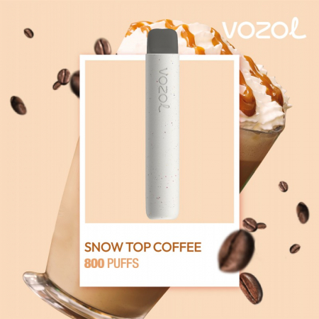 Vozol Star 800 Snow Top Coffee: Narghilea Electronică de Unică Folosință Vozol Star 800 Snow Top Coffee îți oferă o experiență de vapat rafinată, cu un gust autentic de spumă de cafea proaspăt preparată. Această narghilea electronică de unică folosință este preîncărcată cu 2 ml de e-Lichid și conține 2% nicotină, oferind până la 800 de pufuri. Este perfectă pentru iubitorii de cafea care doresc să savureze aroma bogată și catifelată de cafea în timpul unei sesiuni de vaping, fără a avea grija reîncărcării sau întreținerii.  Caracteristici Cheie: 800 de pufuri: Oferă până la 800 de pufuri, asigurând o utilizare extinsă și o experiență de vapat de lungă durată. Aroma Snow Top Coffee: Gustul catifelat de spumă de cafea, pentru o experiență aromată și relaxantă, ideală pentru orice moment al zilei. Nicotină 2%: Conținutul de 2% nicotină oferă o senzație satisfăcătoare pentru utilizatorii care preferă o doză moderată de nicotină. Dispozitiv de unică folosință: Simplu de utilizat, fără întreținere sau reîncărcare. Este gata de utilizare imediat după despachetare. De Ce Să Alegi Vozol Star 800 Snow Top Coffee? Aromă bogată și catifelată: Experiența gustativă a unei cafele proaspăt preparate, cu note delicate de spumă, perfectă pentru cei care adoră aromele intense de cafea. Convenabil și ușor de utilizat: Fiind un dispozitiv de unică folosință, este ideal pentru utilizatorii care doresc o soluție simplă, fără bătăi de cap. Portabil și ergonomic: Designul compact și ușor îl face perfect pentru vapatul în mișcare, oriunde te-ai afla. Concluzie Vozol Star 800 Snow Top Coffee este alegerea ideală pentru cei care doresc să combine plăcerea unei cafele aromate cu o experiență simplă și convenabilă de vapat. Cu 800 de pufuri și 2% nicotină, acest dispozitiv oferă o experiență de vapat sofisticată și relaxantă, fără complicații. Alege Snow Top Coffee pentru a te bucura de aroma unei cafele autentice în fiecare puf!