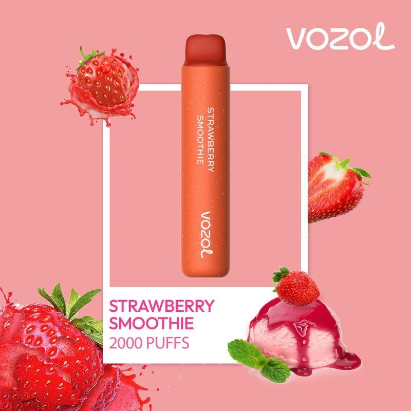 VOZOL STAR 2000 - Narghilea Electronică de Unică Folosință, 2000 de Pufuri, Fără Nicotină, STRAWBERRY SMOOTHIE  Bucură-te de o experiență de vaping captivantă cu VOZOL STAR 2000, o narghilea electronică de unică folosință, perfectă pentru cei care caută arome sofisticate și un design premium. Acest dispozitiv inovator vine preumplut cu 5.5 ml de e-lichid fără nicotină, oferind până la 2000 de pufuri aromate, ideale pentru a te răsfăța pe parcursul întregii zile. Aroma STRAWBERRY SMOOTHIE este o explozie de prospețime, combinând dulceața intensă a căpșunilor coapte cu o notă catifelată de smoothie, pentru un gust de neuitat.  Caracteristici remarcabile ale VOZOL STAR 2000:  Capacitate e-lichid: 5.5 ml de e-lichid premium, fără nicotină, asigură până la 2000 de pufuri bogate în savoare. Baterie de 800mAh nereîncărcabilă: Bateria integrată oferă o performanță constantă pe întreaga durată a utilizării, fără a necesita reîncărcare. Arome deosebite: STRAWBERRY SMOOTHIE este o alegere ideală pentru iubitorii de gusturi dulci și cremoase, transformând fiecare inhalare într-o adevărată plăcere. Design premium cu culori strălucitoare: Aspectul elegant și vibrant al dispozitivului completează perfect stilul oricărui vaper. Sistem avansat de atomizare: Tehnologia modernă asigură producerea unor vapori denși și un gust autentic la fiecare puf. Muștiuc ergonomic: Confortabil și bine conturat, muștiucul ergonomic permite o utilizare ușoară și plăcută. VOZOL STAR 2000 este perfect pentru cei care doresc o narghilea electronică ușor de folosit, fără bătăi de cap, dar care oferă totodată o experiență intensă și satisfăcătoare de vaping. Îmbogățește-ți rutina zilnică cu aroma STRAWBERRY SMOOTHIE și bucură-te de fiecare puf!