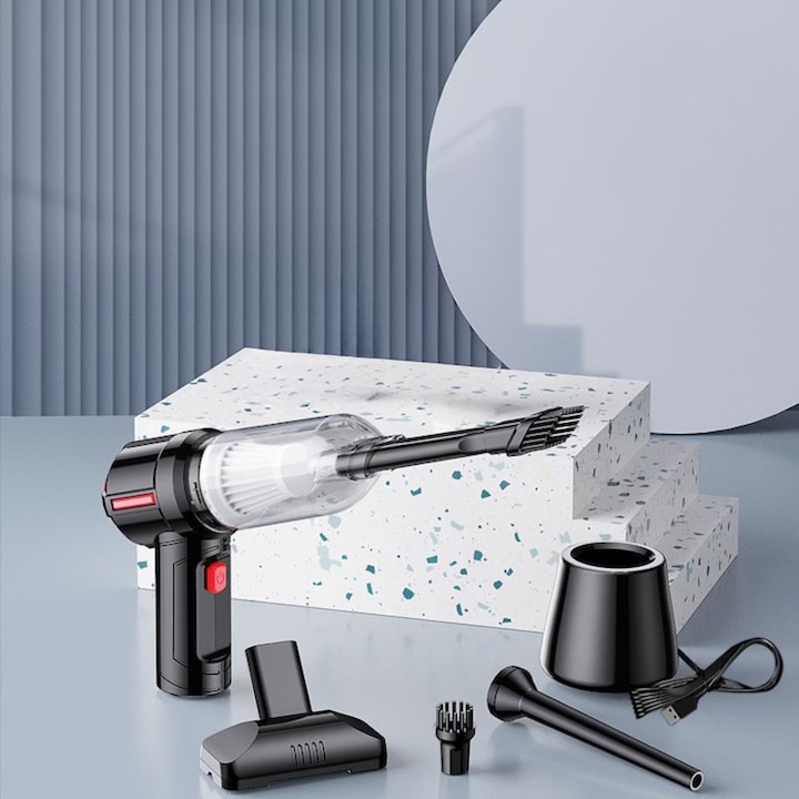 Aspirator portabil 3 in 1 VarioShop, 9000 PA, filtru HEPA lavabil, maner ergonomic, set accesorii pentru masina si birou [2]