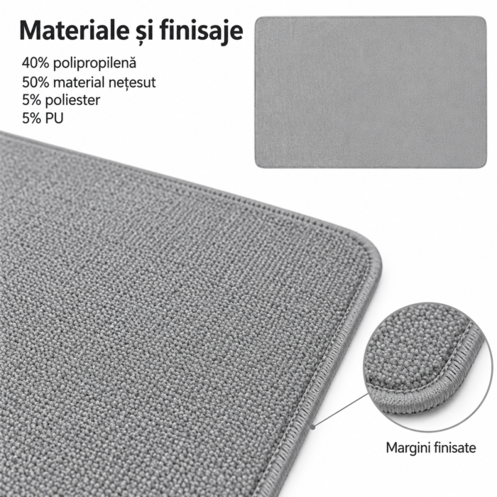 Covoras pentru scaun de birou VarioShop®, protectie pardoseala, baza antiderapanta, margini finisate, 80 x 120 cm, gri [5]
