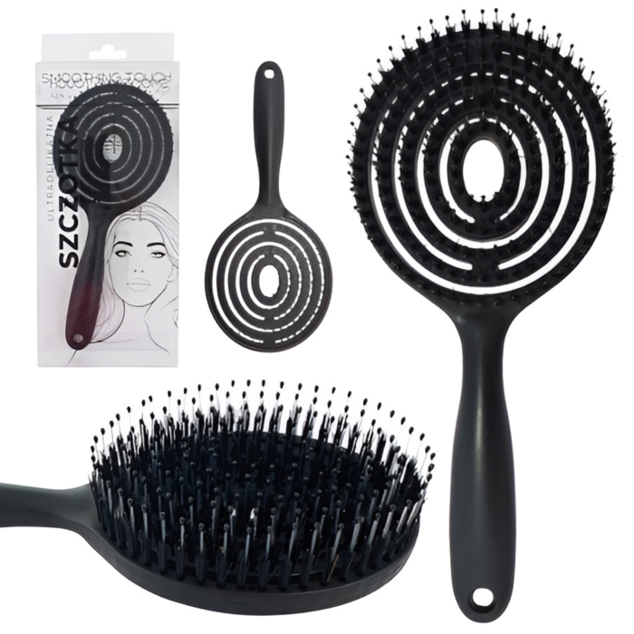 Perie de par VarioShop®, descurcare par umed si uscat, peri nailon si peri mixti, maner ergonomic antiderapant, perie par durabila, 23 cm [6]