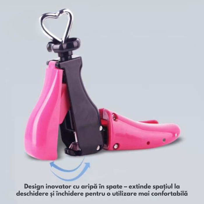 Set 2 Sanuri/Calapoade Reglabile VarioShop® 4 Directii, Intretinere si Protectie Pantofi, Adidasi si Ghete, Dimensiuni Ajustabile 41–47, Material Durabil, Roz/Negru [4]