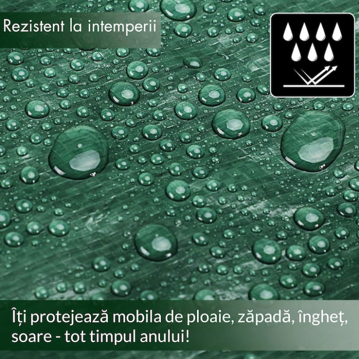 Husa VarioShop® pentru leagan de gradina si mobilier exterior, rezistenta la ploaie, vant, UV si zapada, 215 x 150 x 145 cm, Verde [5]
