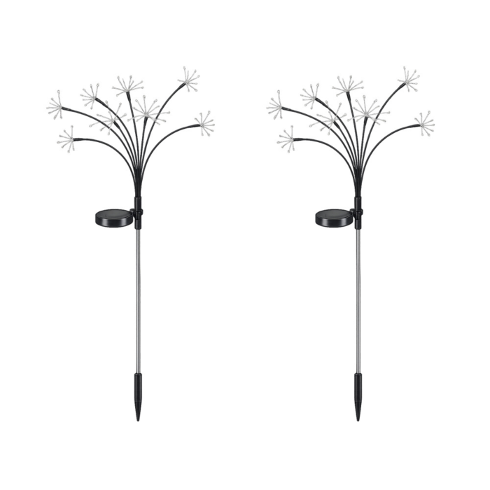 Set 2 lampi solare de gradina VarioShop®,  tip artificii, LED multicolor, brate flexibile, aprindere automata, tarusi de fixare, 70 cm [8]