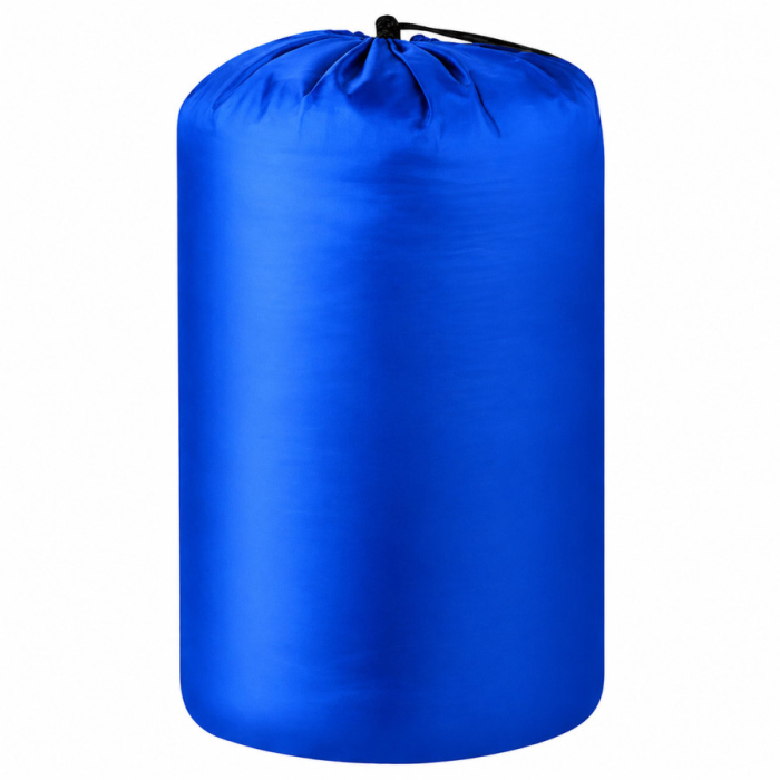 Sac de dormit 2 in 1 VarioShop® cu gluga, transformabil in patura sau saltea, cu husa de transport, poliester 170T si microfibra, 210 × 70 cm, albastru [7]