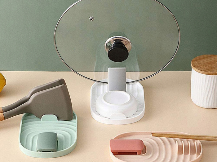 Suport ustensile de bucatarie,  Plastic, Alb, 18x11.5x2.5cm [8]