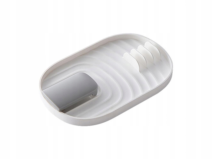 Suport ustensile de bucatarie,  Plastic, Alb, 18x11.5x2.5cm [6]