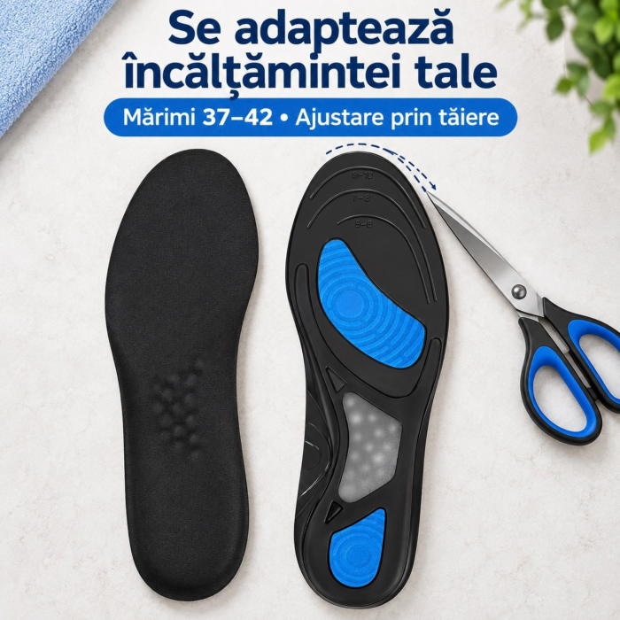 Set 2 branturi cu gel VarioShop®, pentru confort la mers, absorbtia socurilor, sustinere si amortizare, ajustabile prin decupare, marimea 37–42 [4]