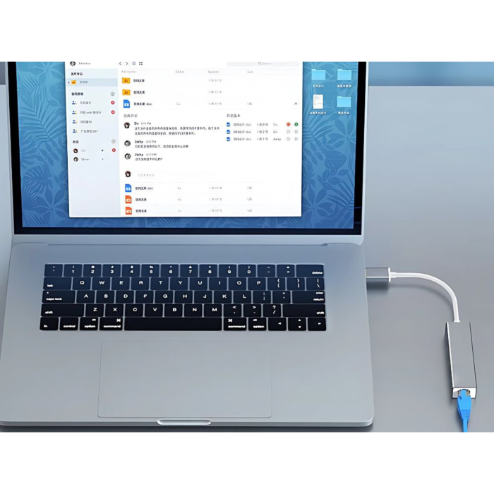 Adaptor ethernet VarioShop®, USB 3.0 la RJ45, 100 Mbps, cu indicator de putere, instalare fara actionare, compatibila cu mai multe sisteme, aliaj de aluminiu, Gri [6]