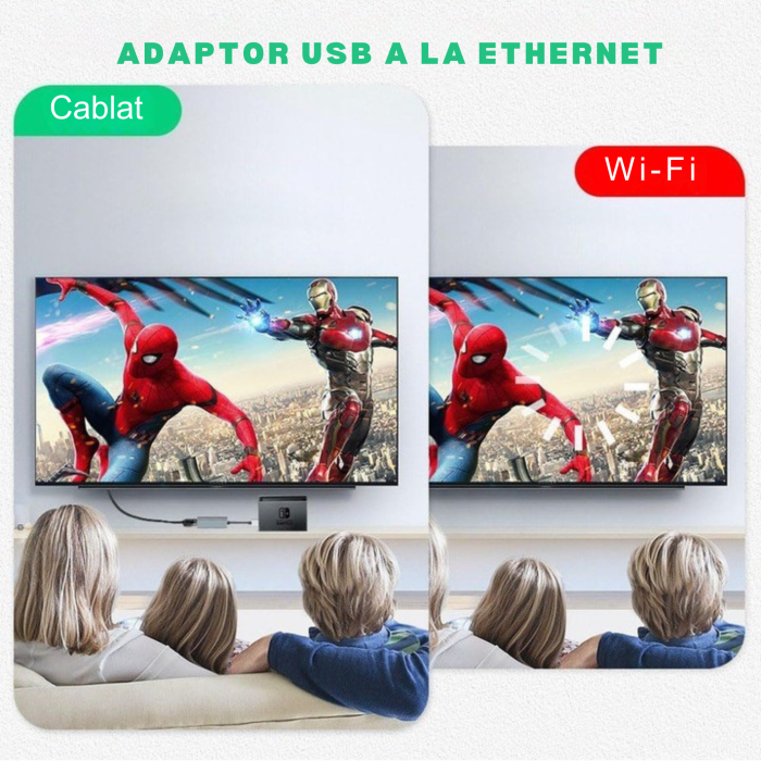 Adaptor ethernet VarioShop®, USB 3.0 la RJ45, 100 Mbps, cu indicator de putere, instalare fara actionare, compatibila cu mai multe sisteme, aliaj de aluminiu, Gri [18]