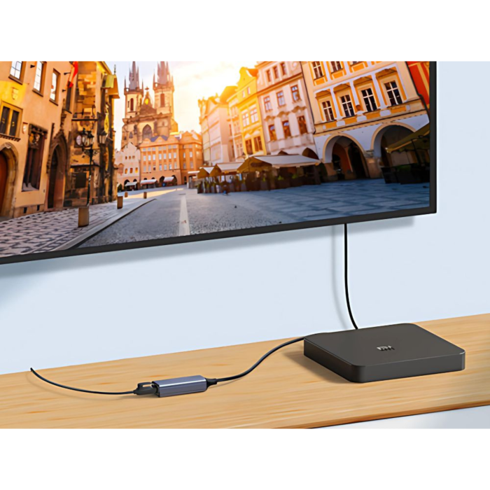 Adaptor ethernet VarioShop®, USB 3.0 la RJ45, 100 Mbps, cu indicator de putere, instalare fara actionare, compatibila cu mai multe sisteme, aliaj de aluminiu, Gri [10]