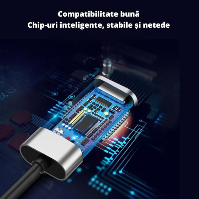 Adaptor USB-C la HDMI VarioShop®, tehnologie Plug and Play, 4K 60Hz, 1000 Mbps, unidirectional, compatibil televizoare, proiectoare, monitoare, Gri/Negru [6]