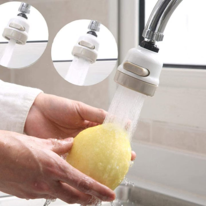 Aerator Robinet de Bucatarie Perlator 3 in 1 VarioShop®, Instalare Usoara, 3 Moduri de Pulverizare, Filet Universal, 24 mm, Crem [10]